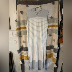 Jones New York Sport Sleeveless striped hooded maxi dress - XL